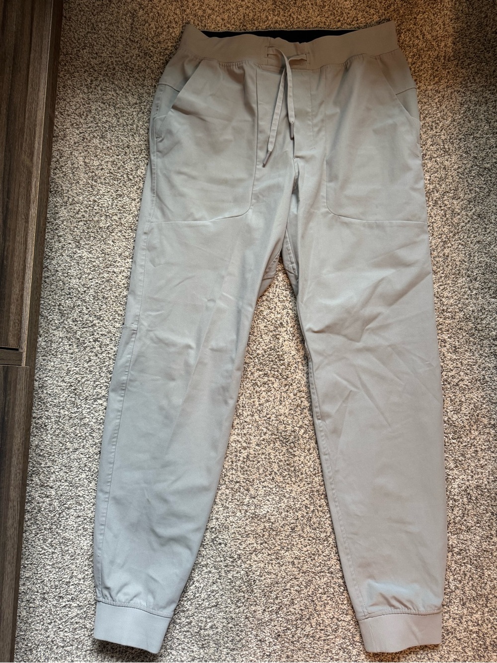 Lululemon Men's Light Gray ABC Jogger Pants - Casual Drawstring Comf